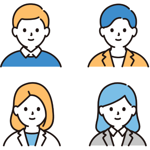 社会人が4人ならんだアイコン